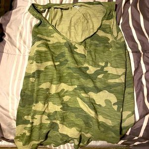 Medium camouflage old navy tank